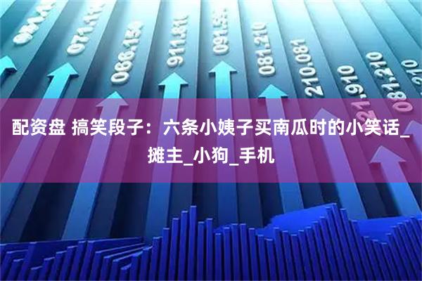 配资盘 搞笑段子:六条小姨子买南瓜时的小笑话_摊主_小狗_手机